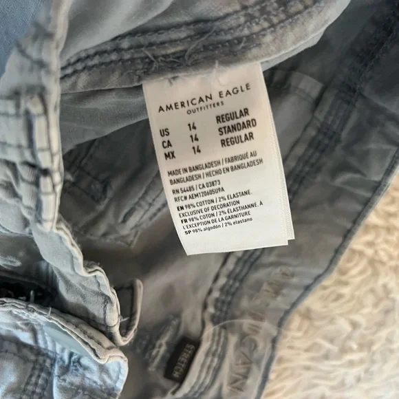Light Blue American Eagle Cargos - Picture 9 of 11